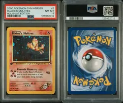 2000 Pokemon Gym Heroes 1st Edition Blaine’s Moltres Holo PSA 8 NM/MINT 1/132 - Image 3