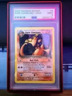 PSA 9 Dark Charizard 4/82 Team Rocket Holo Rare Pokemon TCG 2000 MINT - Image 1