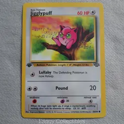 Pokemon Jungle 54/64 Jigglypuff - 1st Edition Common - Lightly Played - Image 1