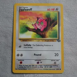 Pokemon Jungle 54/64 Jigglypuff - Common - Damaged - Image 1