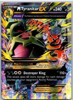 M Tyranitar EX 43/98 Holo EX Rare Ancient Origins Pokemon - Image 1