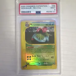 Pokemon 2002 Expedition Base Set Venusaur 068/165 Reverse Holo Rare PSA - Image 1