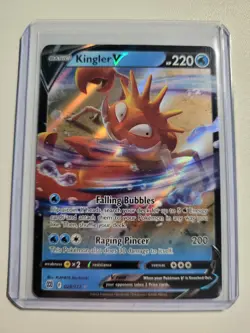 Kingler V 028/172 Holo Rare V Brilliant Stars Pokemon Near Mint - Image 4