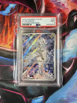 2025 POKEMON JTG EN-JOURNEY TOGETHER ILLUSTRATION RARE #167 N'S RESHIRAM PSA 9 - Image 1