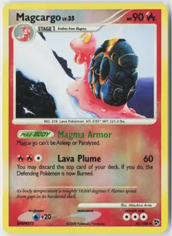 Magcargo 45/106 Uncommon Great Encounters Pokemon Reverse Holo Near Mint - Image 1