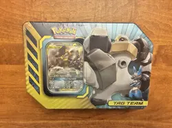 Pokemon Melmetal & Lucario GX Tag Team Tin Power Partnerships New Factory Sealed - Image 1