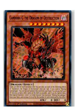 x2 Gandora-G the Dragon of Destruction MP25-EN177 2025 Mega-Pack Yu-Gi-Oh NM - Image 1