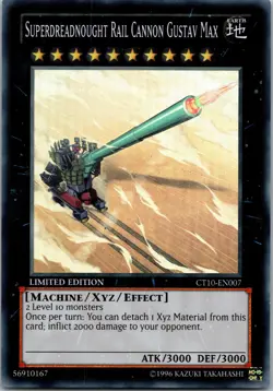 Yugioh Superdreadnought Rail Cannon Gustav Max CT10-EN007 Limited Ed Super NM - Image 1