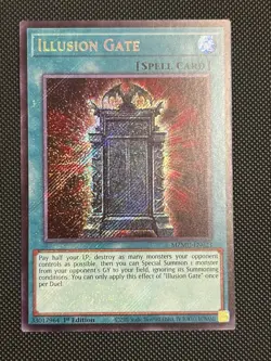 Yu-Gi-Oh Illusion Gate MZMU-EN023 Secret Rare 1st Edition Lightly Played - Image 1