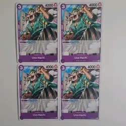 One Piece Uso-Hachi OP05-061 x4 Playset +2000 Counter Purple Straw Hat Crew NM - Image 1