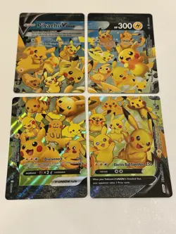 Pikachu V-union Giant Card Set Of 4 J - Image 1