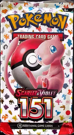 Pokemon 151 Sealed Booster Pack 10 Cards English Mew - Image 1