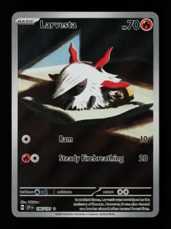 Larvesta 196/191 Illustration Rare Surging Sparks Pokemon Cards - Image 1