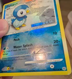 Pokemon Card Burger King Promos Piplup 93/130 Reverse Holo STAMPED - Image 3