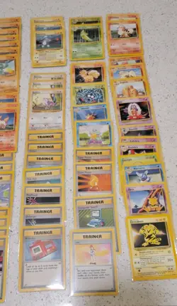 HUGE Pokemon Base Set (Unlimited) 100 card lot RARES, UNC, COMMON vintage WOTC - Image 4
