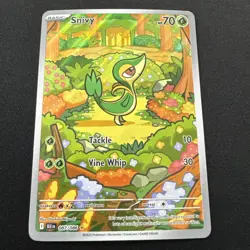 Pokemon TCG SV Snivy Illustration Rare Card 087/086 NM Black Bolt - Image 1