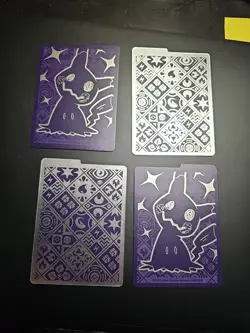 Pokemon Paldean Fates Mimikyu Card Dividers Set Of 4 - Image 1