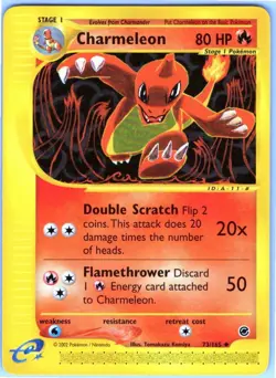 CHARMELEON 072/165 EXPEDITION ENGLISH POKEMON NEAR MINT - Image 1