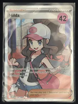 Hilda 164/086 UR Ultra Rare Full Art Holo Trainer SV: White Flare Pokemon NM - Image 3