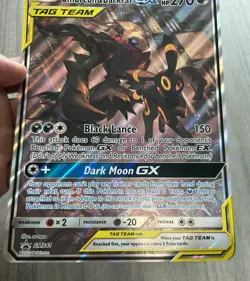 JUMBO Umbreon & Darkrai GX Tag Team Black Star Promo SM241 Pokemon HP - READ - Image 4