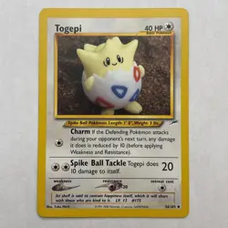 Pokemon WOTC Togepi 56/105 Neo Destiny EN Uncommon Unlimited Regular LP dd - Image 1