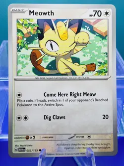Meowth 052/165 | SV - MEW en: 151 | Common - English | Pokemon NM - Image 1