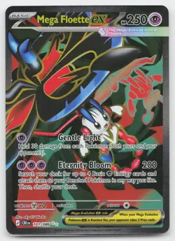 Mega Floette ex 101/086 Ultra Rare ME04: Chaos Rising Pokemon Near Mint - Image 1