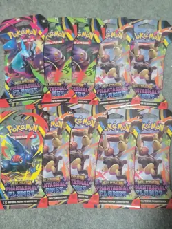 Pokemon TCG Phantasmal Flames Sleeved Booster Pack Lot of 10 - Image 1