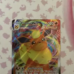 Flareon VMAX 18/203 Full Art Holo Pokemon TCG Evolving Skies NM - Image 2