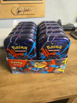 Pokemon Mega Evolutions Mini Tin Display With 10 Empty Tins - Mega Lucario - Image 1