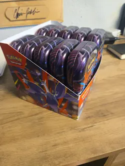 Pokemon Mega Evolutions Mini Tin Display With 10 Empty Tins - Mega Lucario - Image 2