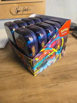Pokemon Mega Evolutions Mini Tin Display With 10 Empty Tins - Mega Lucario - Image 3