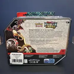 Pokemon TCG Paldean Fates Great Tusk EX Tin +Tech Sticker Fidough Factory Sealed - Image 3