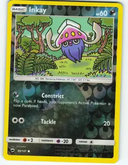 Inkay - Reverse Holo - 89/147 Burning Shadows - Pokemon TCG - Image 1