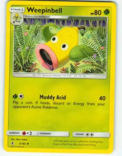 Weepinbell - 2/145 Guardians Rising - Pokemon TCG - 2017 - Image 1