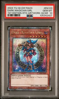 2024 YU-GI-OH! RA03-QUARTER CENTURY BONANZA #EN123 DARK MAGICIAN GIRL PSA 10 - Image 1