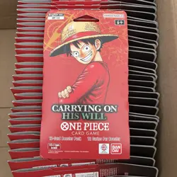One Piece OP-13 Carrying on His Will Sleeved Blister Packs - Lot of 35 - OP13 - Image 1
