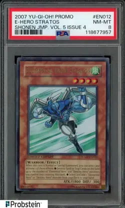 2007 YU-GI-OH! PROMO EN012 ELEMENTAL HERO STRATOS SHONEN JUMP PSA 8 - Image 1