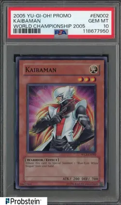 2005 YU-GI-OH! PROMO EN002 KAIBAMAN WORLD CHAMPIONSHIP PSA 10 - Image 1