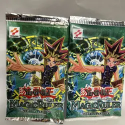 2 packs Yu-Gi-Oh Magic Ruler Booster Pack Sealed Konami Square Logo 1996 New 53334282192 - Image 1