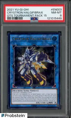 2021 Yu-Gi-Oh! OTS Tournament Pack 15 #EN003 Crystorn Halqigfibrax PSA 8 NM-MT - Image 1