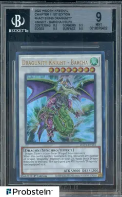 2022 YU-GI-OH! Hidden Arsenal Chapter 1st Edition Dragunity Knight Carcha BGS 9 - Image 1