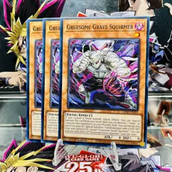 3x Yugioh Playset Gruesome Grave Squirmer LEDE-EN019 Common 1st Ed Near Mint - Image 1