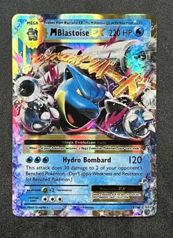 Mega M Blastoise EX 22/108 Pokemon Evolutions Holo Ultra Rare Card NM Near Mint - Image 1