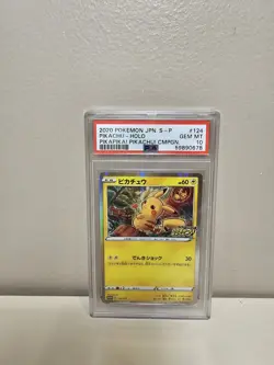 PSA 10 Gem Mint Pikachu Japanese PikaPika! Holo Promo Pokemon Card 124/S-P - Image 1