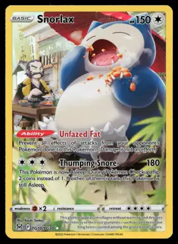 Snorlax TG10/TG30 Lost Origin Trainer Gallery Holo Pokemon Card - Image 1