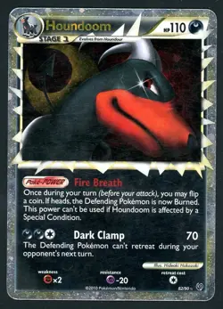 Pokemon Card Houndoom PRIME 82/90 Holo Foil Undaunted LP - Image 1