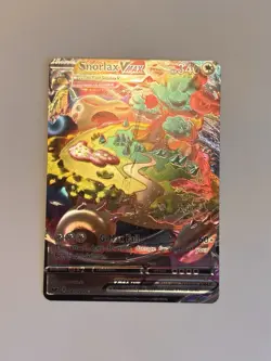 Pokemon TCG Holo Foil Snorlax VMAX 3D Fan Art Display Vmax Card NM - Image 1
