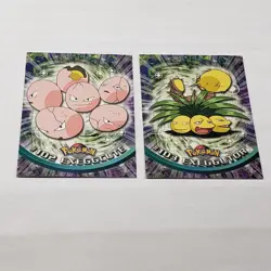 Pokemon Topps TV Animation Series 2 Exeggcute #102 Exeggutor #103 WOTC 2000 - Image 2