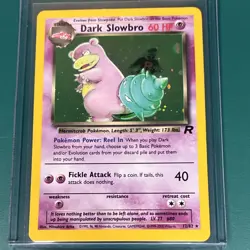 Pokemon TCG Dark Slowbro Team Rocket Holo Rare 12/82 Stage 1 60HP EN Unlimited - Image 1